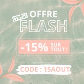 🌟 Offre Flash du Jour ! 🌟

✨ Aujourd'hui seulement : Profitez de -15% sur tout notre site ! ✨

Utilisez le code : 15AOUT

Ne manquez pas cette occasion exceptionnelle ! 🎉

#OffreFlash #Promotion #ShoppingEnLigne #BonPlan #Soldes #Deals #Ecommerce #Réduction